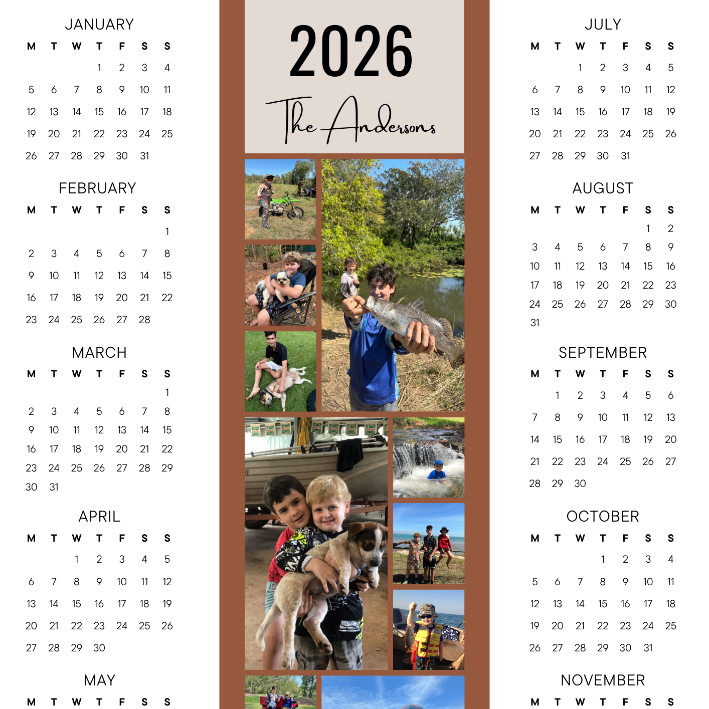 Magnetic Photo Calendar (2026) | Strip