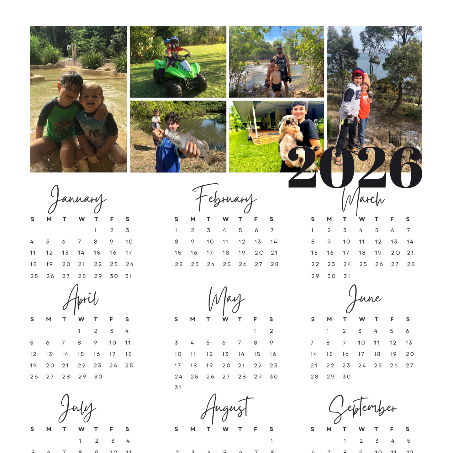 Magnetic Photo Calendar (2026) | Simple