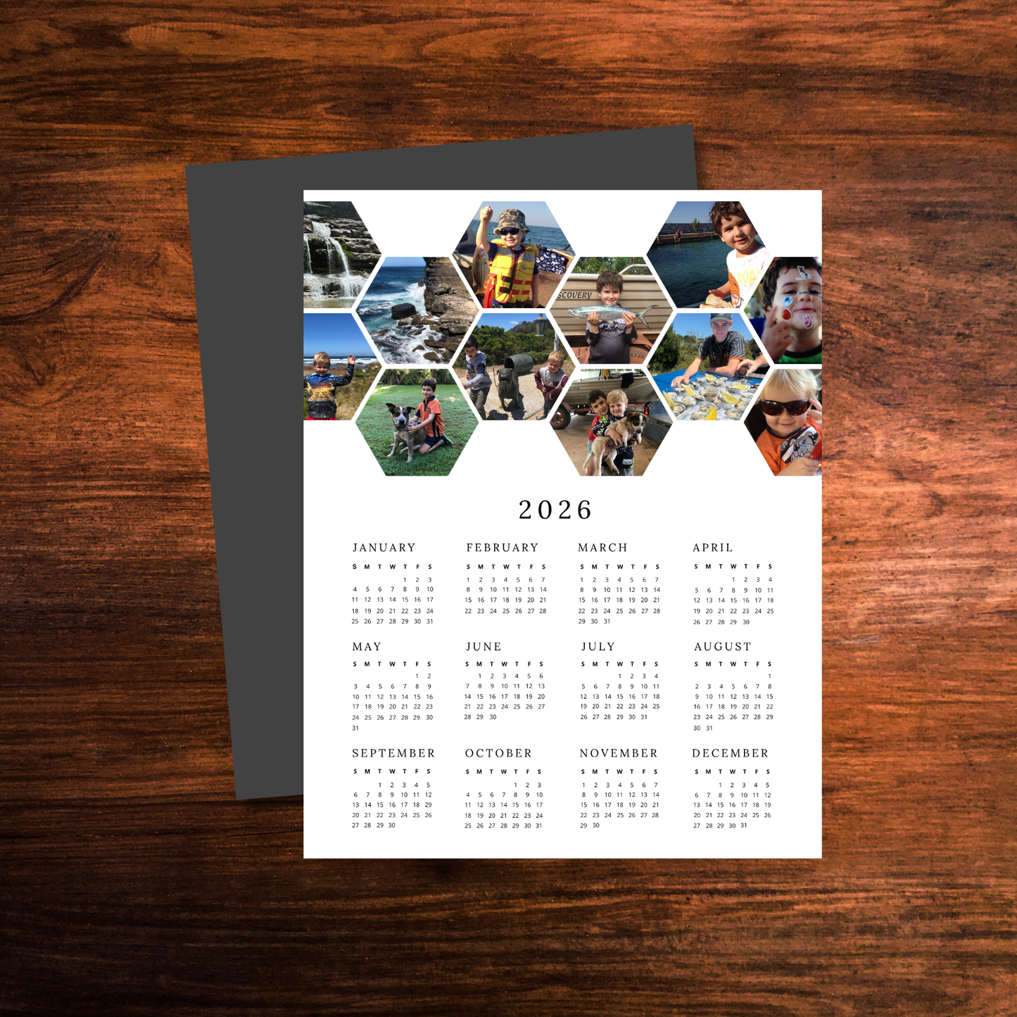 Magnetic Photo Calendar (2026) | Honeycomb