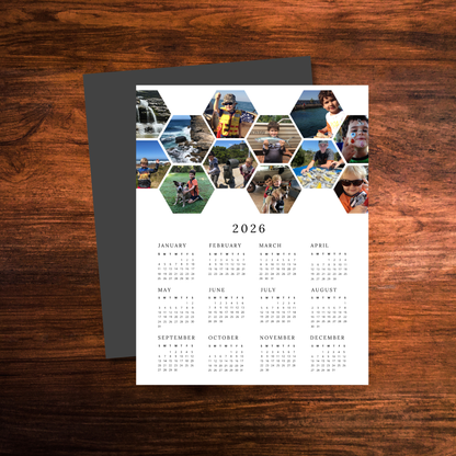 Magnetic Photo Calendar (2026) | Honeycomb