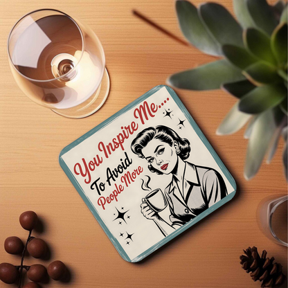 Retro Attitude Coasters | Each or Set of 4