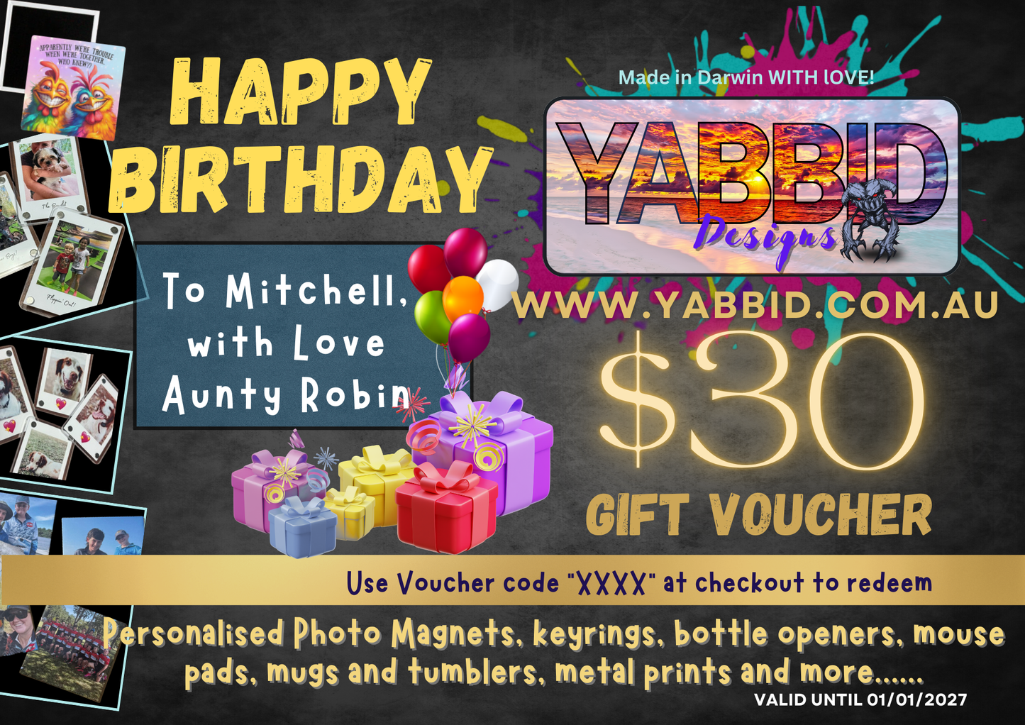 Gift Vouchers | Printed or Digital