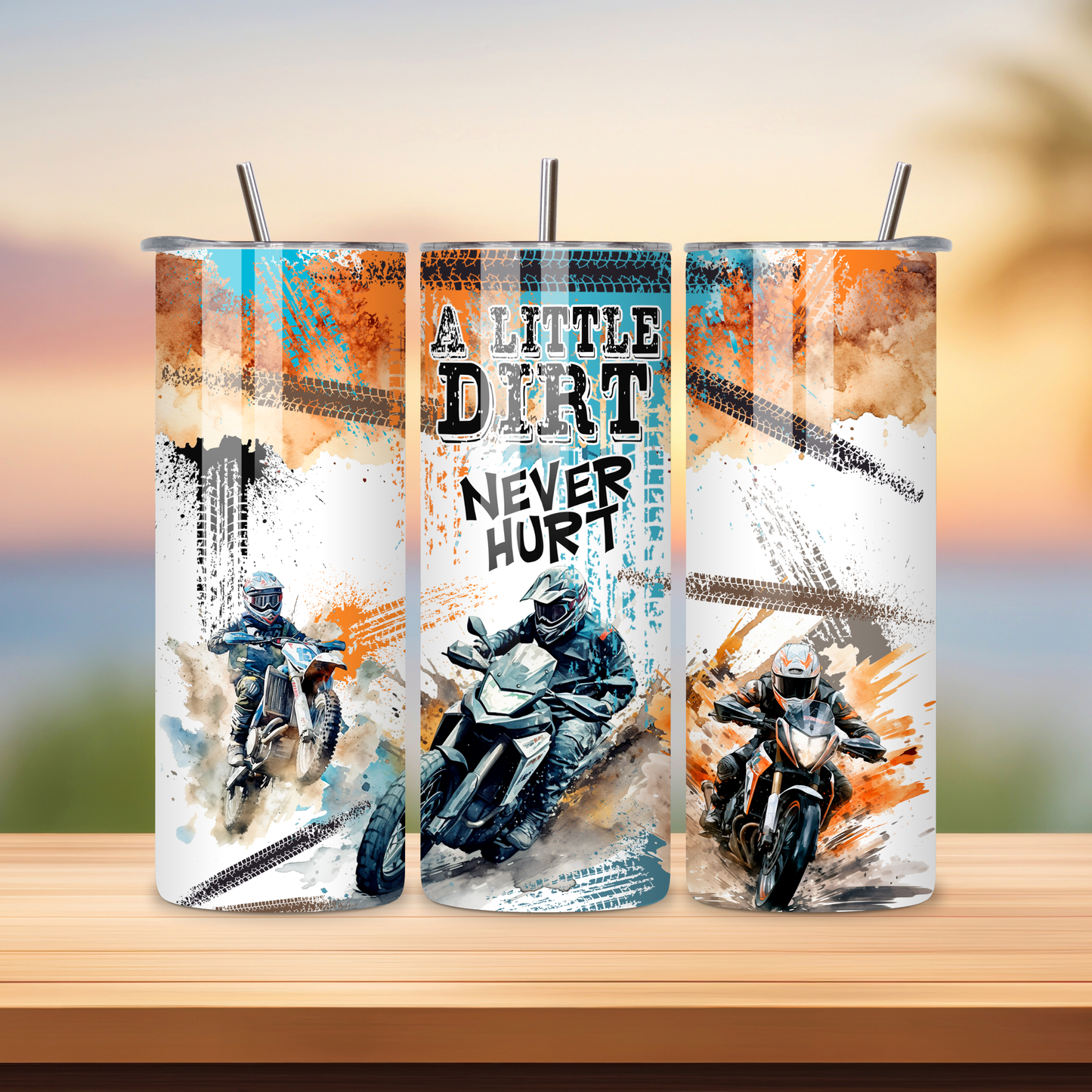 Ready-Made Tumblers with Lid and Straw