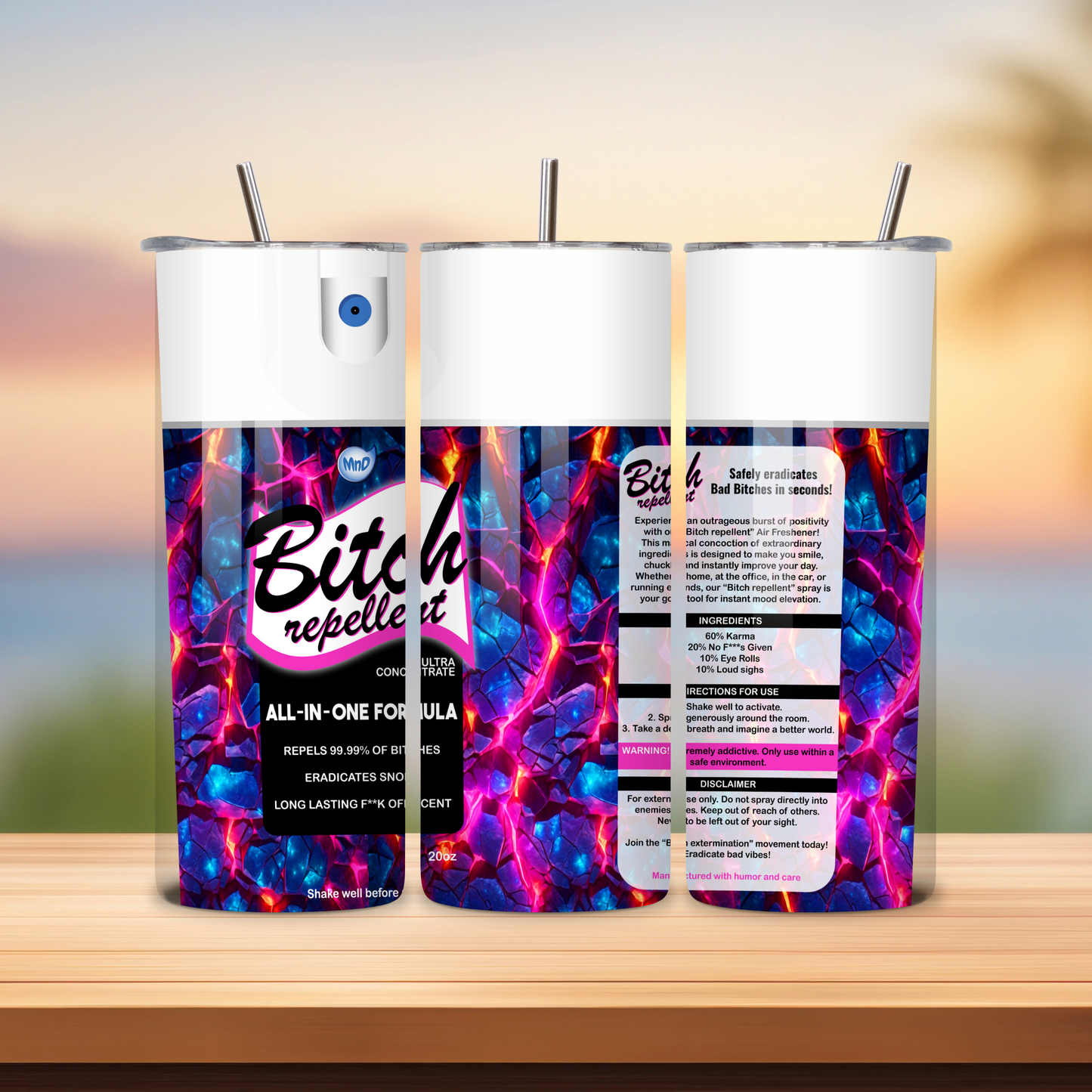 Ready-Made Tumblers with Lid and Straw