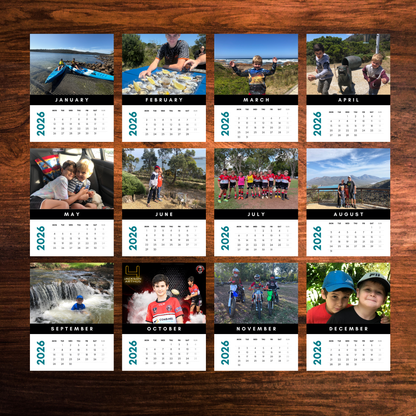 12-Month Magnetic Calendar Set (2026) | BLACK