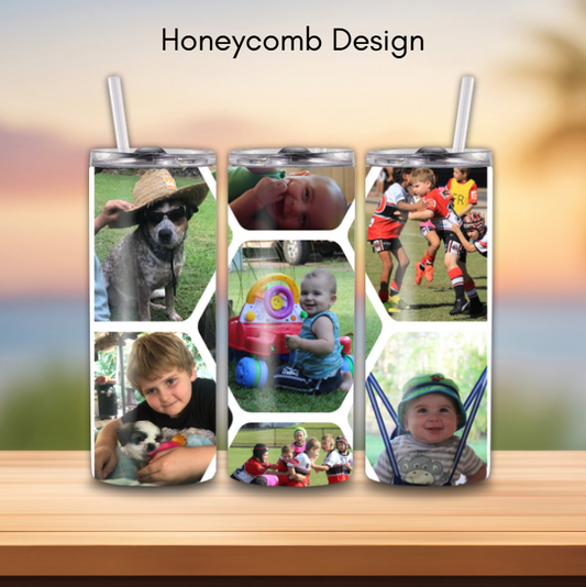 Photo Tumblers with Lid and Straw