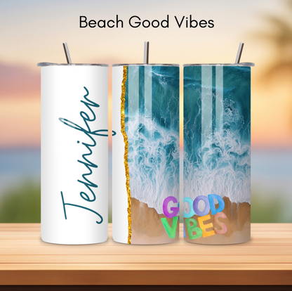 Photo Tumblers with Lid and Straw