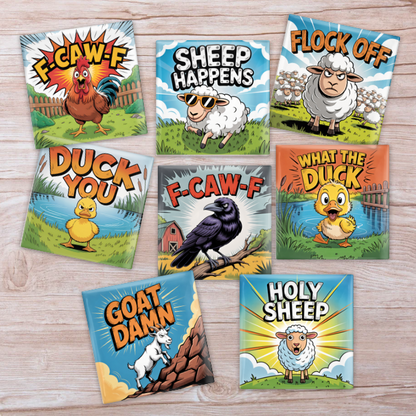 Funny Magnets | Each, Set of 4, Set of 8