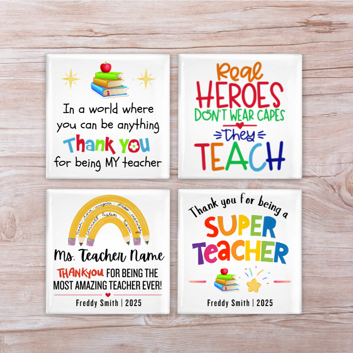 Teacher ThankYou Magnets | Each, Set of 4