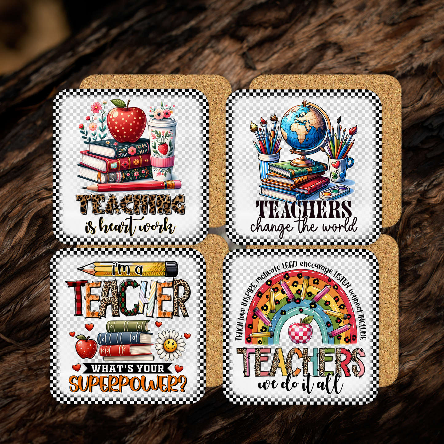 Teacher Coasters | Each or Set of 4